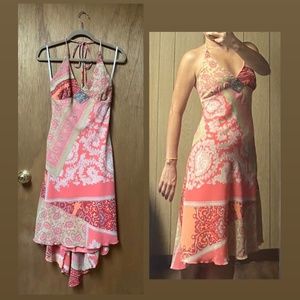 B. Darlin Paisley Flowy Midi Halter Dress - Size 3/4
